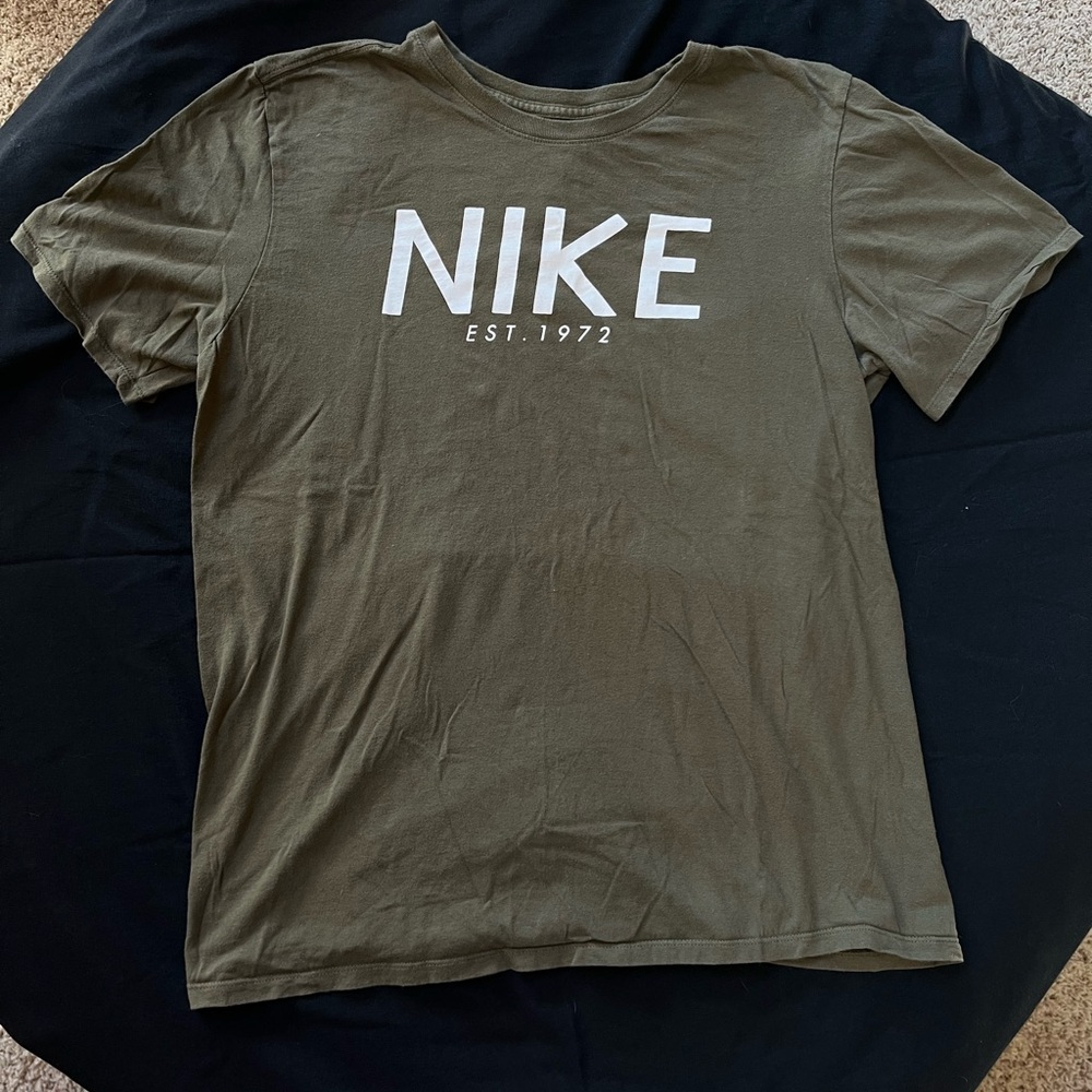 Nike Olive Green Short Sleeve Tee